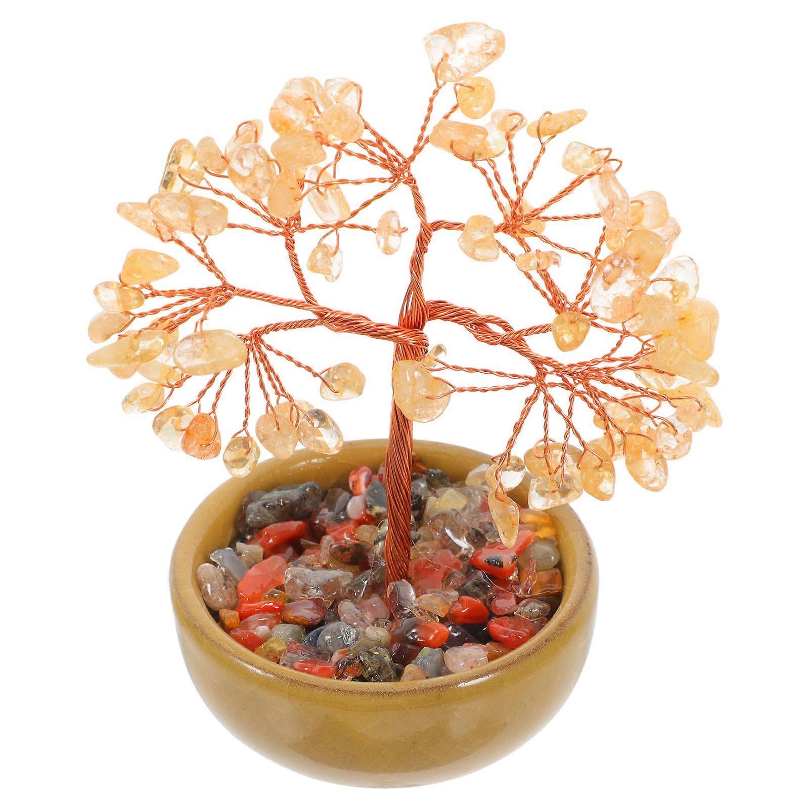 Chakra Crystal Tree for Prosperity and Wealth 5Pcs Natural Gemstone Ornament