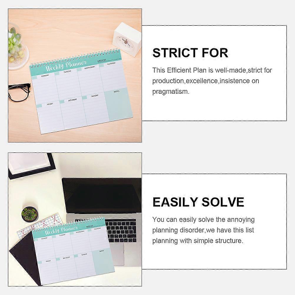 Schedule Notepad Work Planner for Writing 4Pcs Assorted Color Material