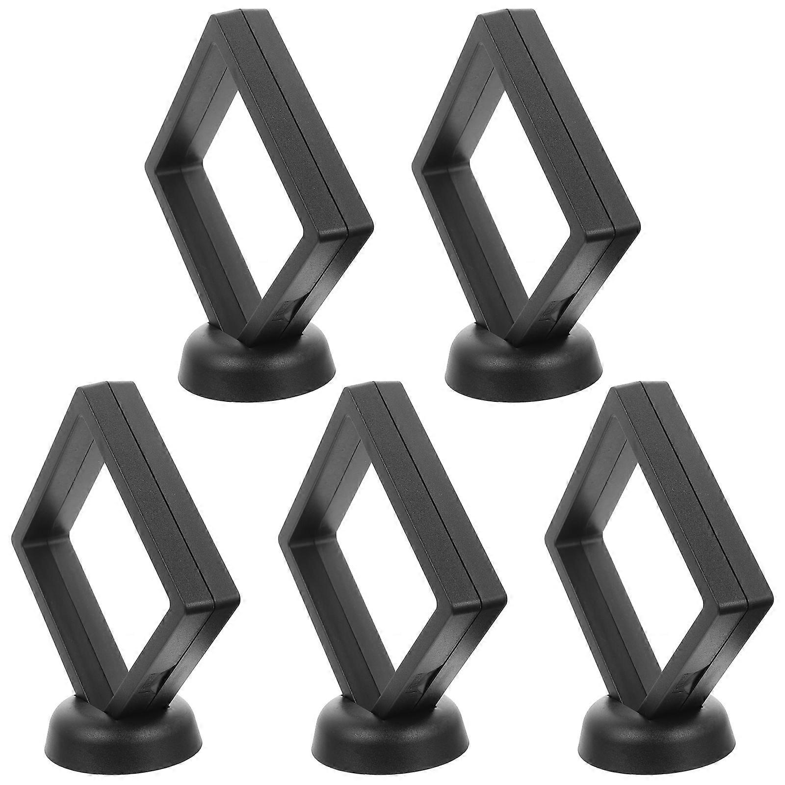 Clear Display Frame Jewelry Stand for 10Pcs Suspension Display Cases Black