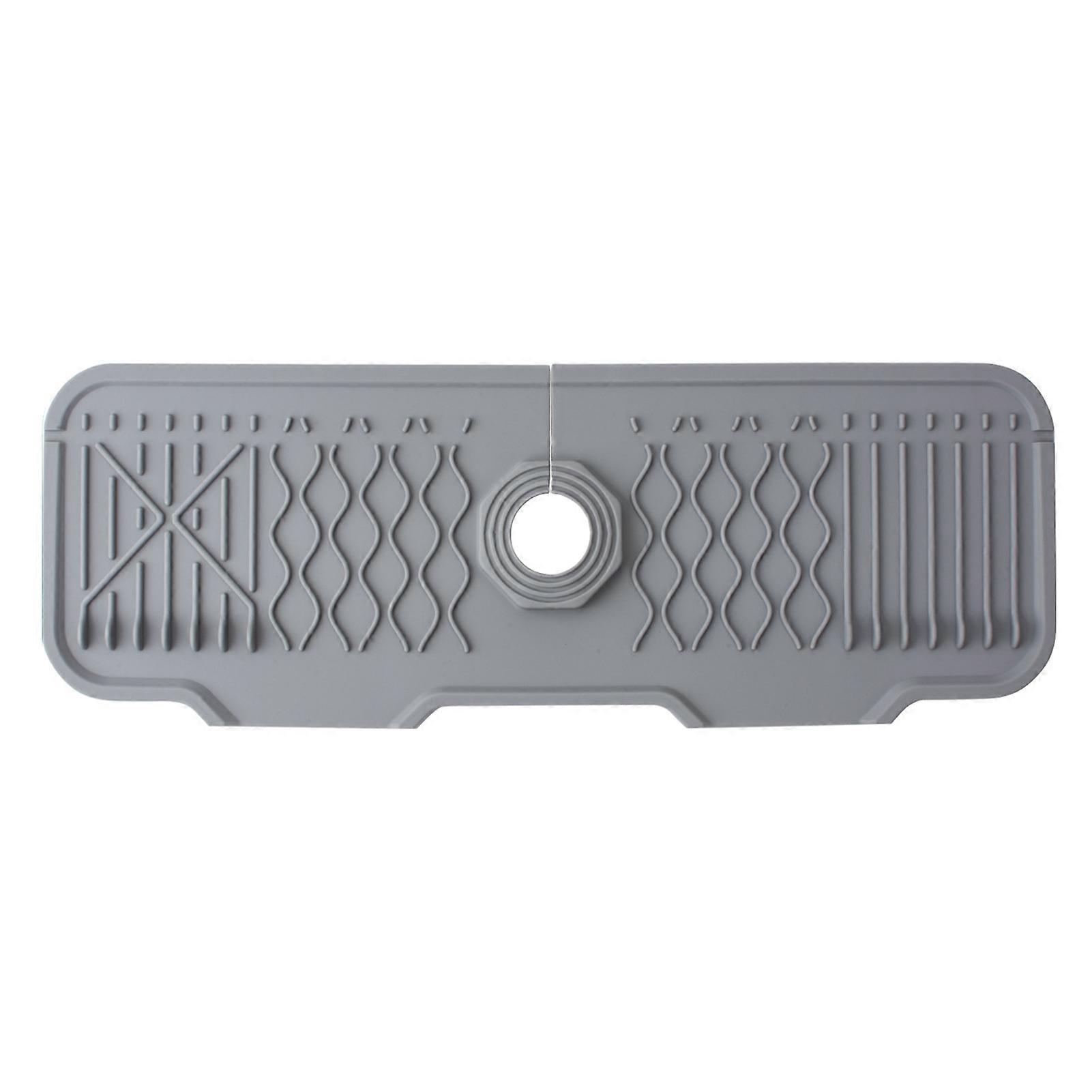 Silicone Sink Faucet Mat Splash Guard for Kitchen Sink Faucet Drain Pad Accessories Sink Protector Mat Draining Pad DIY Cuttable
