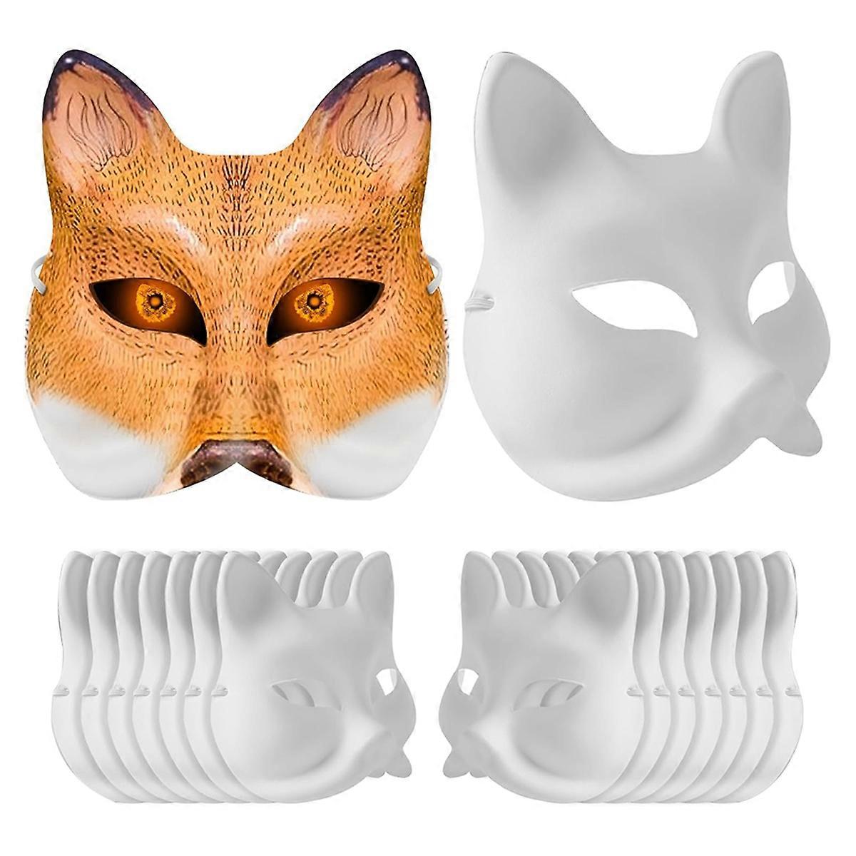 Paper Mache Animal Masks, White Blank 