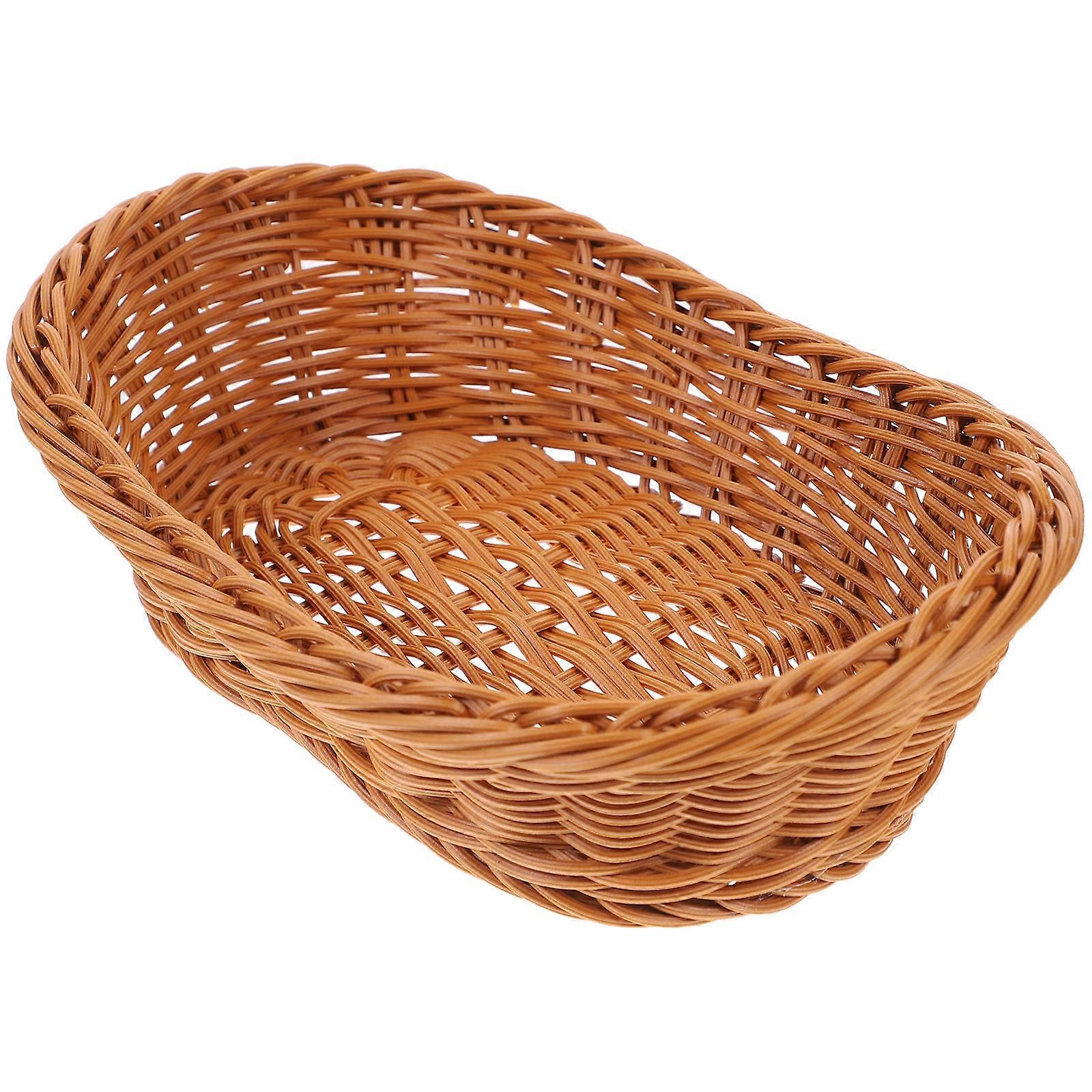 Kitchen Bread Container Imitation Rattan Basket for Storage 3Pcs Set