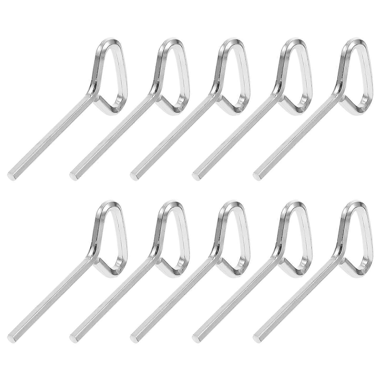 Versatile 10Pcs Hexagon Screwdriver Keychain Wrench Ideal For Handyman DIY Enthusiast Vehicle Maintenance And Household Tasks Silver