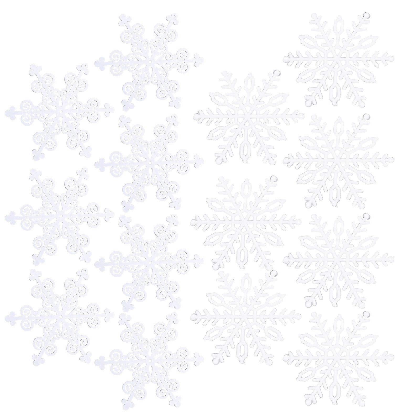 Christmas Tree Snowflake Decors DIY Hanging Ornaments with 120Pcs for Decor