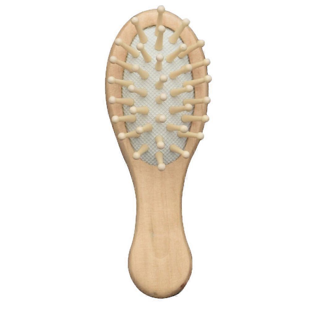 7Pcs Wooden Hair Combs Designed For Travel Users Featuring Scalp Massage Function In Elegant Beige Color