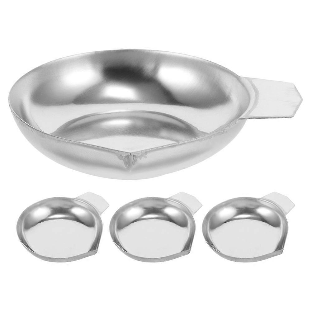 Diamond Scale Stainless Steel Weighing Pan for Balance Scale Use 4Pcs