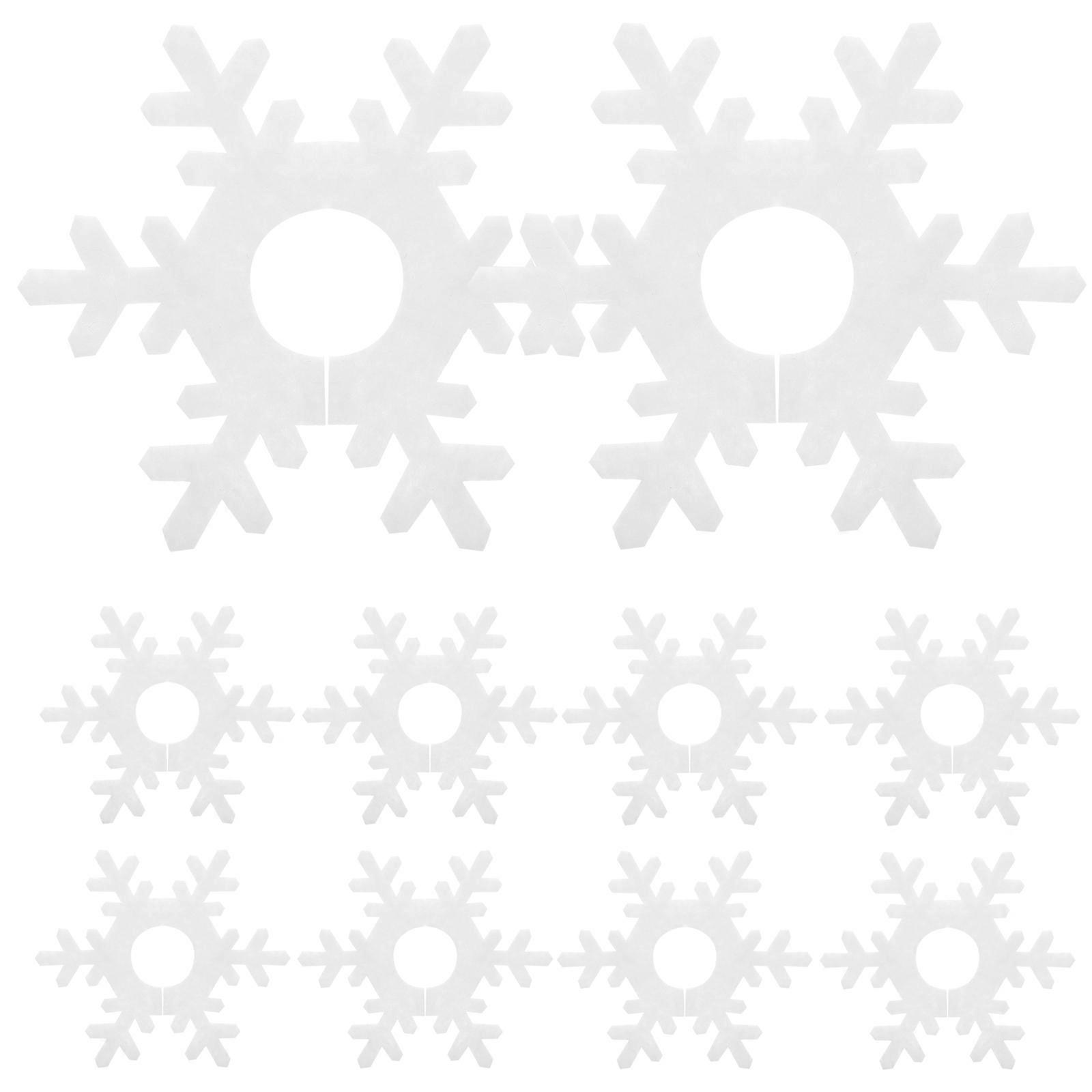 Holiday Inspired Snowflake Glass Charms For Drink Marking 12Pcs Suitable For Guests