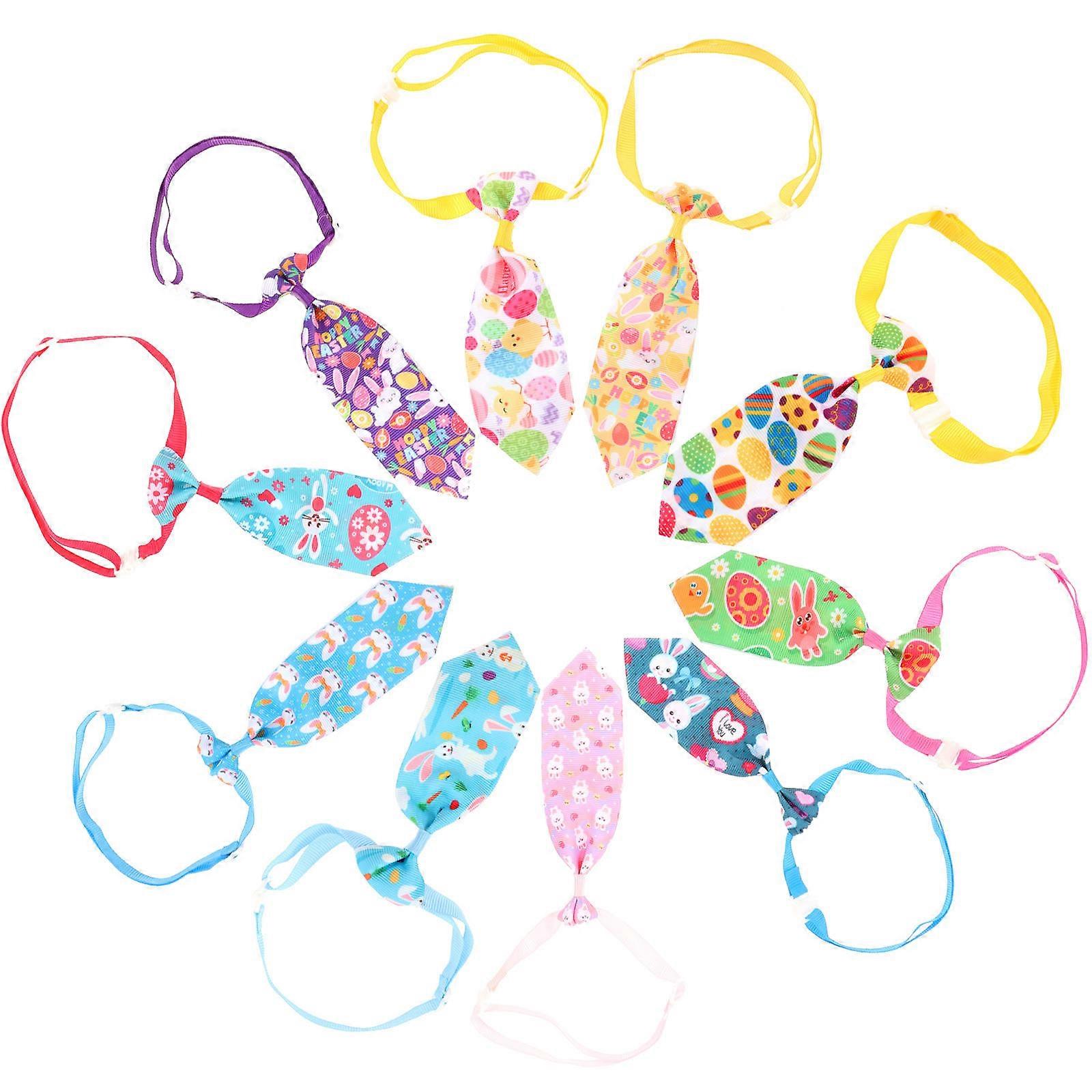 Festival Easter Pet Tie with Adjustable Collar 40Pcs Assorted Color