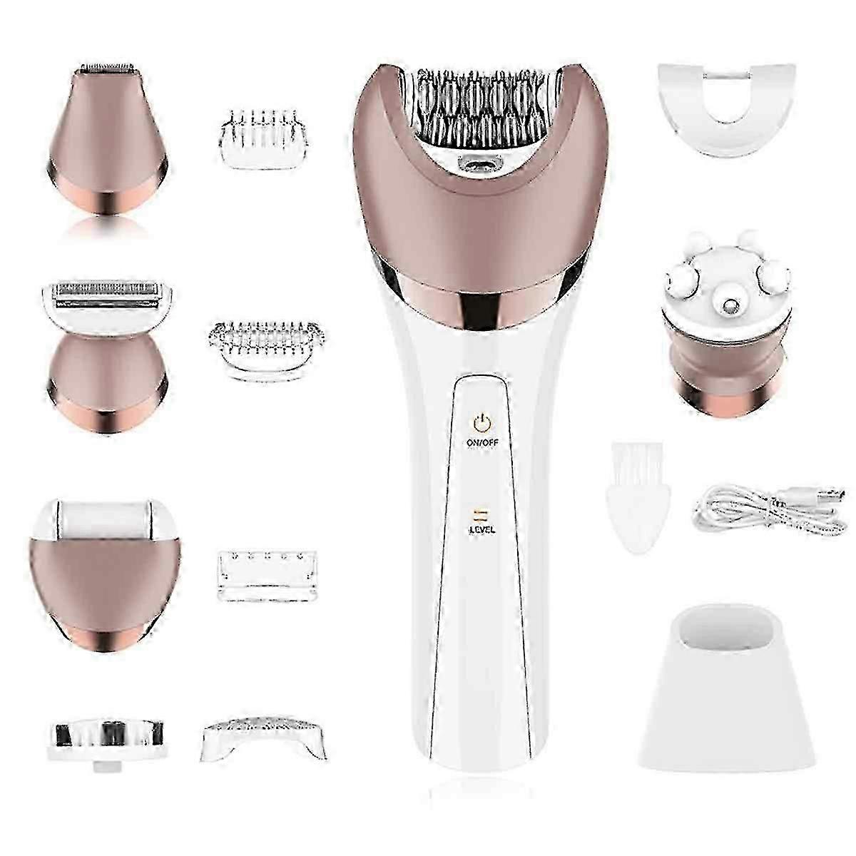 Kit d’épilation efficace avec surface micro-striée Charge rapide pour une utilisation sans fil Coupe multifonctionnelle adaptée à toutes les parties du corps