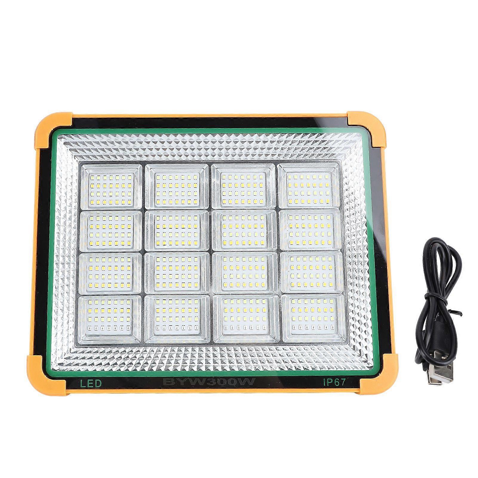 Portable Solar Work Light 4 Modes 300W 25000LM 10000mAh Battery Rechargeable IP65 LED Work Light with Bracket