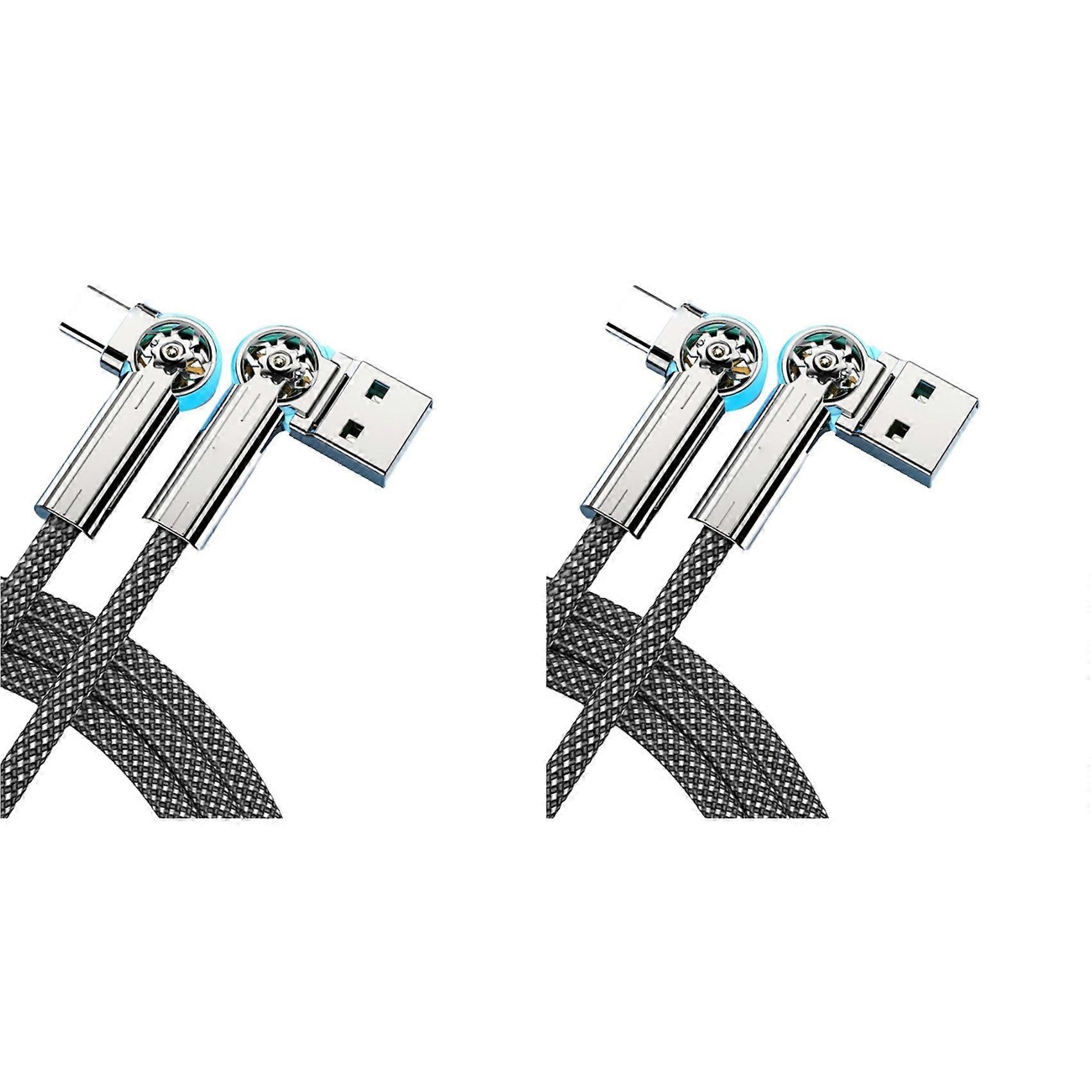 2X Fast Charging USB Type C Data Cable 180 Degree Swivel Elbow Gaming Data Cable Mobile Phone Charging Data Cable 1.5m