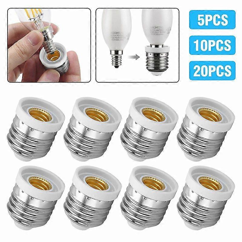 Luxora Light Bulb Socket Adapter Medium Base E26 To Candelabra E12 Screw Reducer