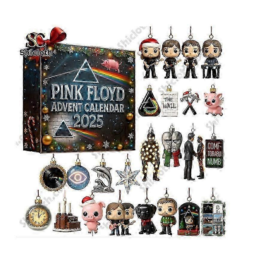 Pink Floyd 60th Anniversary Advent Blind Box Albero di Natale Decorazione Ciondolo in acrilico