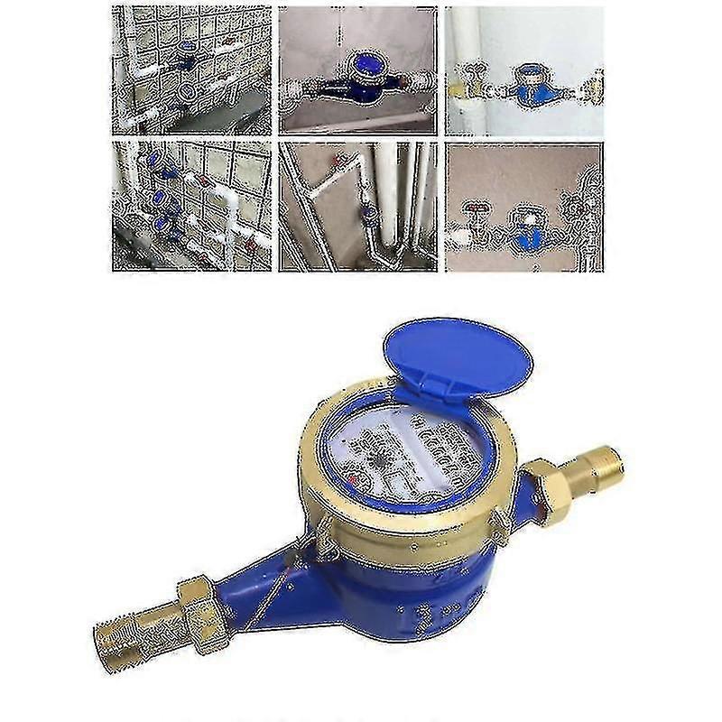 Cold Water Meter 20mm Water Flow Meter With Fittings Garden Home Usage Wanke