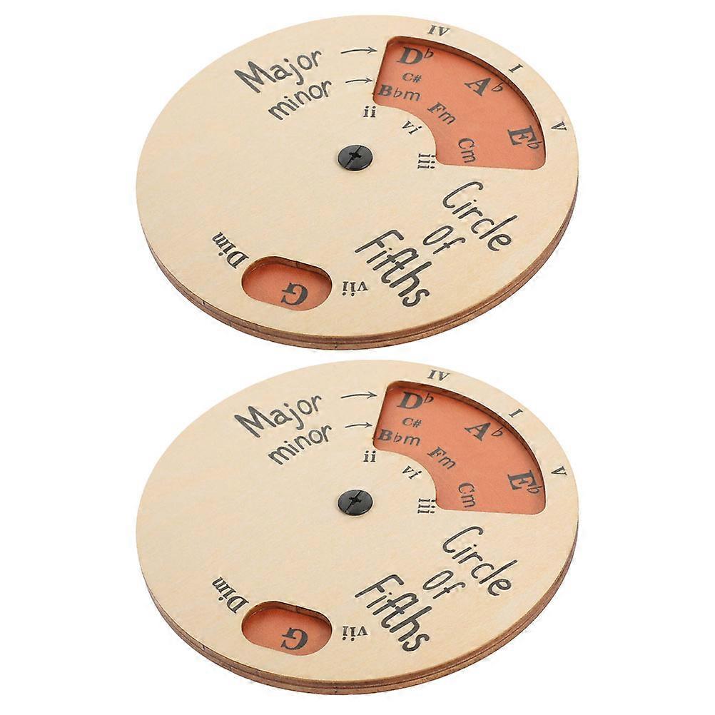 Melody Tool Circle of Fifths Chord Wheel for Instruments 6Pcs Wood