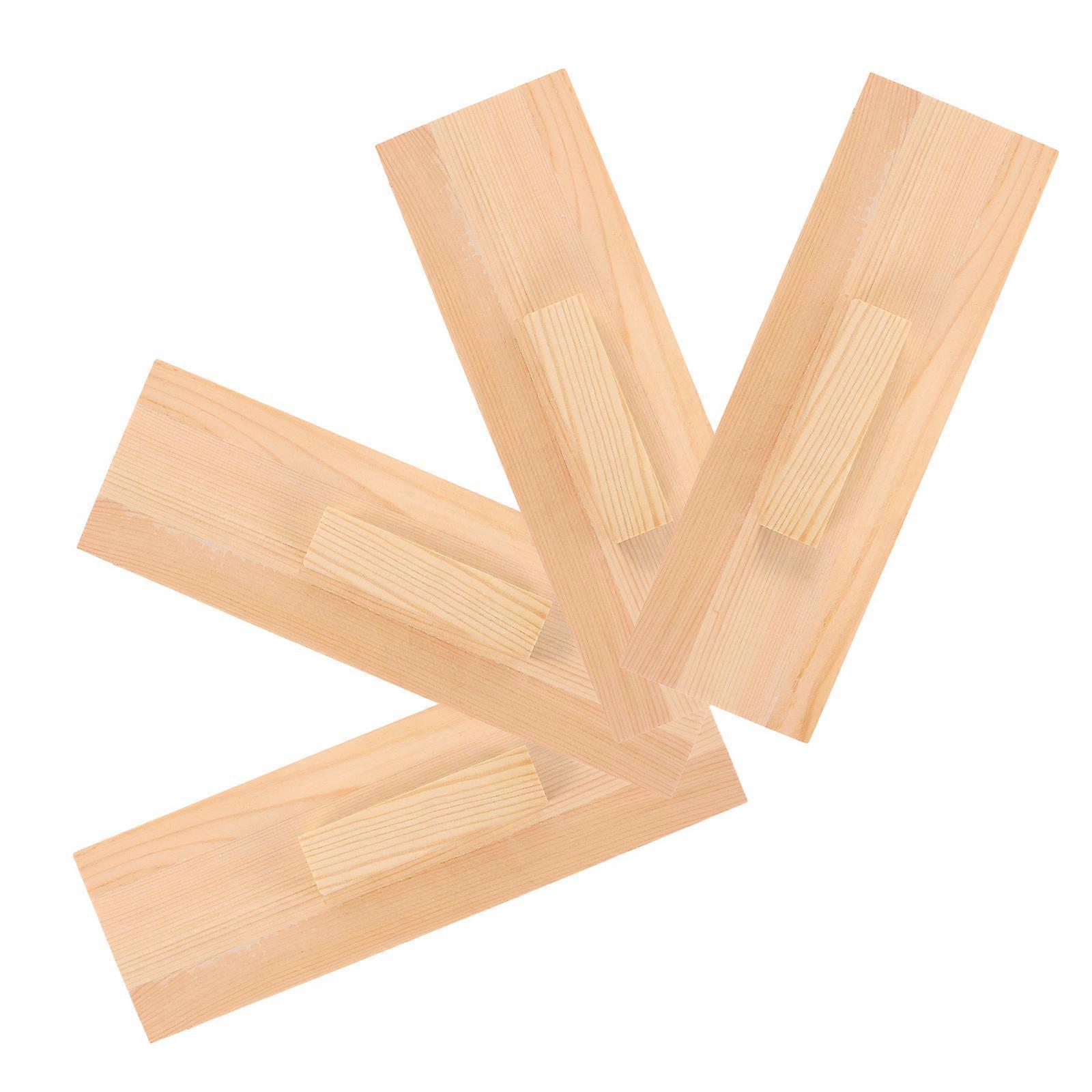 Soap Mold Wooden Lid Dustproof Cover for Soap Making 4Pcs Beige Set