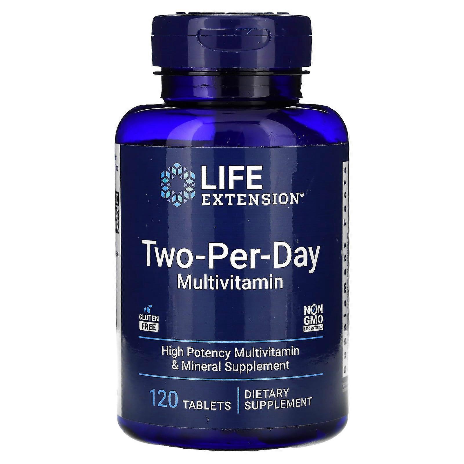 Two-Per-Day Multivitamin, V2, 120 Tablets