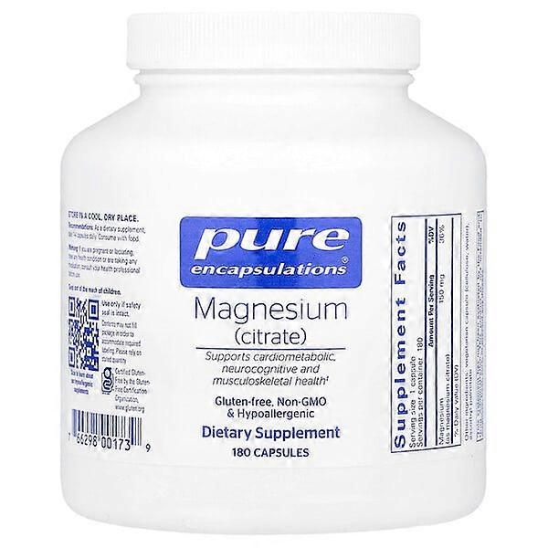 Pure Encapsulations, Magnesium (Citrate), 150 mg, 180 Capsules