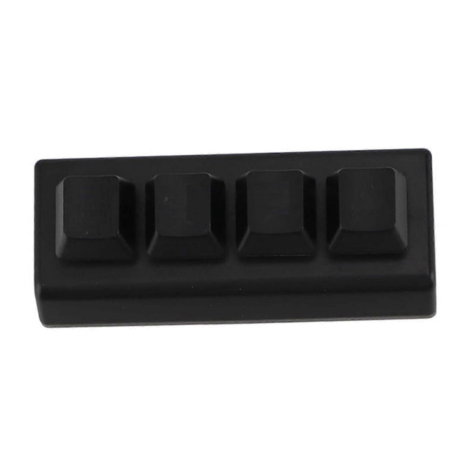 4 Keys Programmable Keypad Red Switch Ctrl C V Enter Mini Mechanical Keyboard Support NKRO for Gaming Office Black B