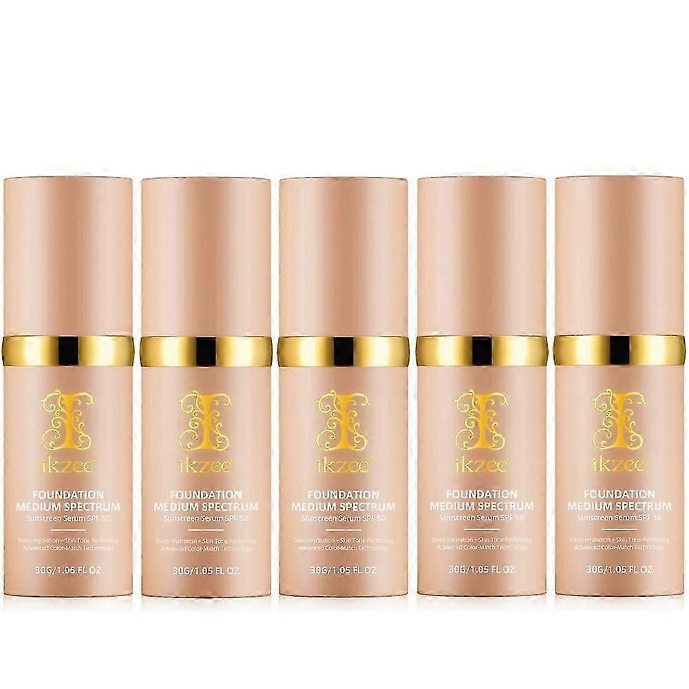 4 in 1 Foundation with SPF 50+, Hydrating Color Changing Foundation Longwearing & Waterproof, Medium Spectrum for Gym, Sport, Dancing