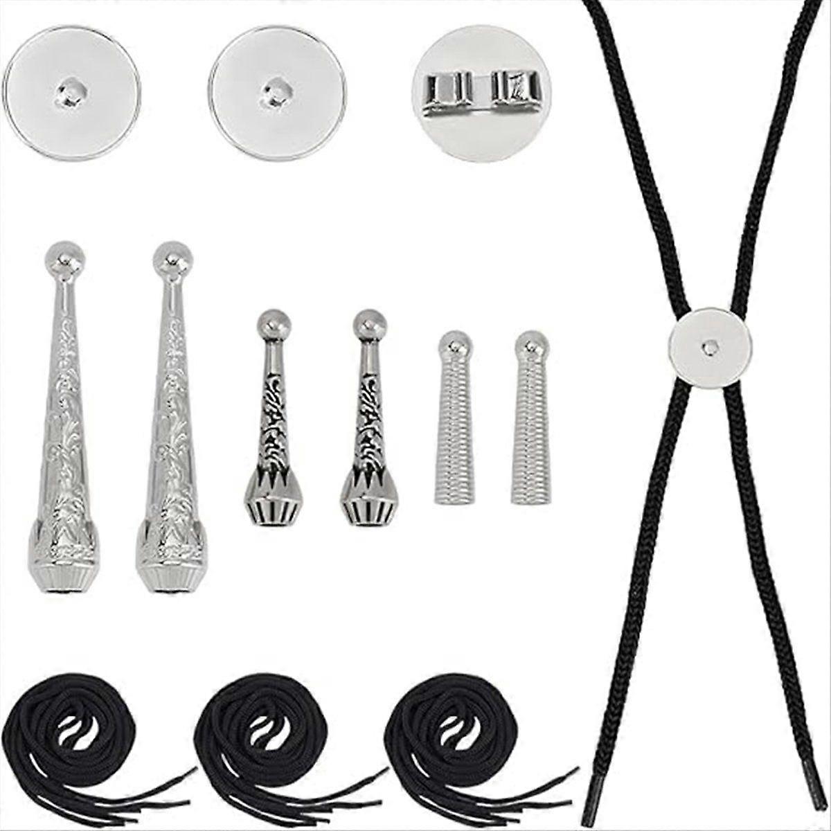 Bolo Tie Finding Kit, Silver Bolo Tie Tip Buckle Replacement B