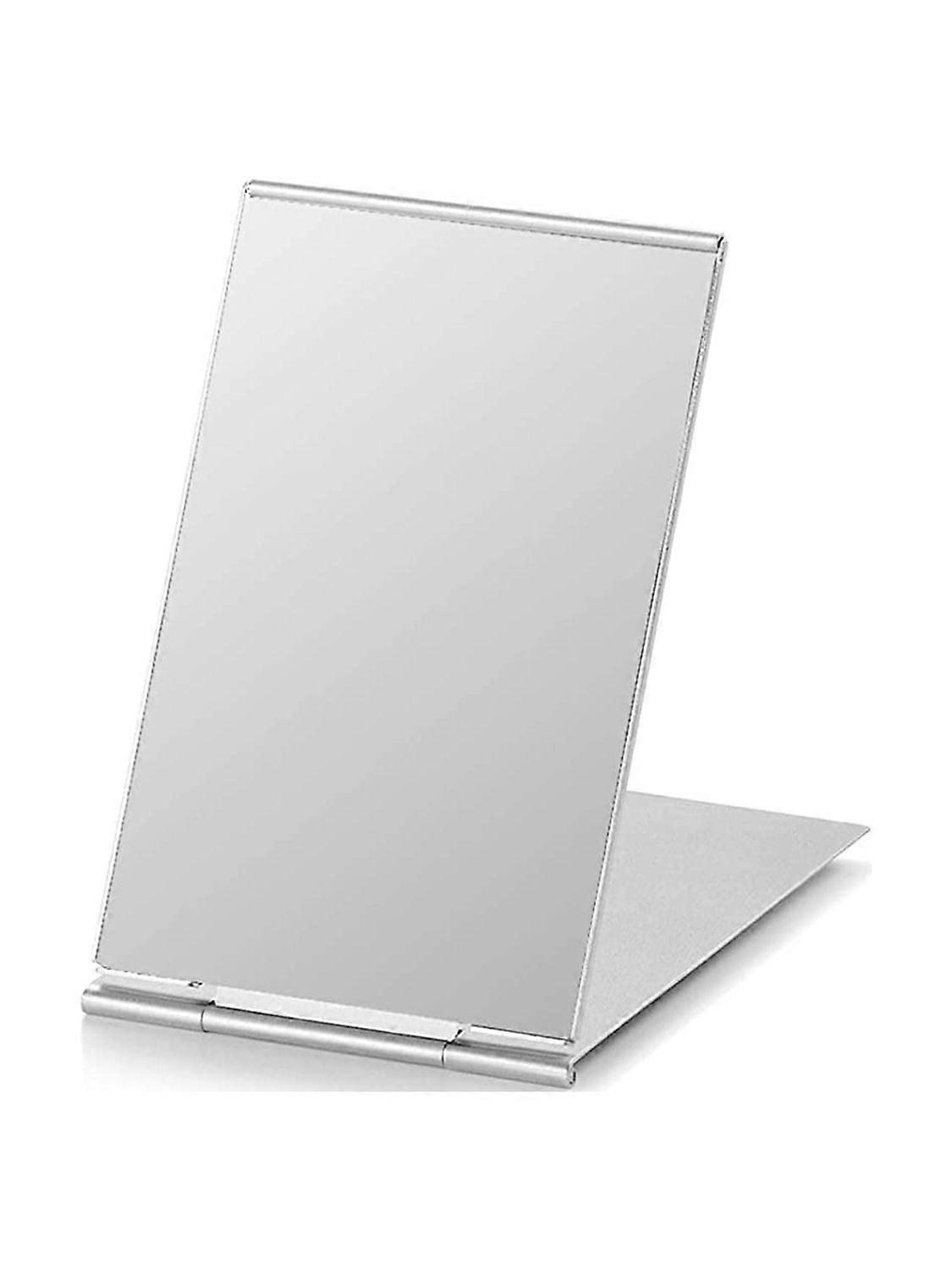 Portable Folding Mirror, Ultra-Slim Durable Makeup Mirror, Small Tabletop Mirror for Travel, Aluminum Shell, Mini Size, 4.7"