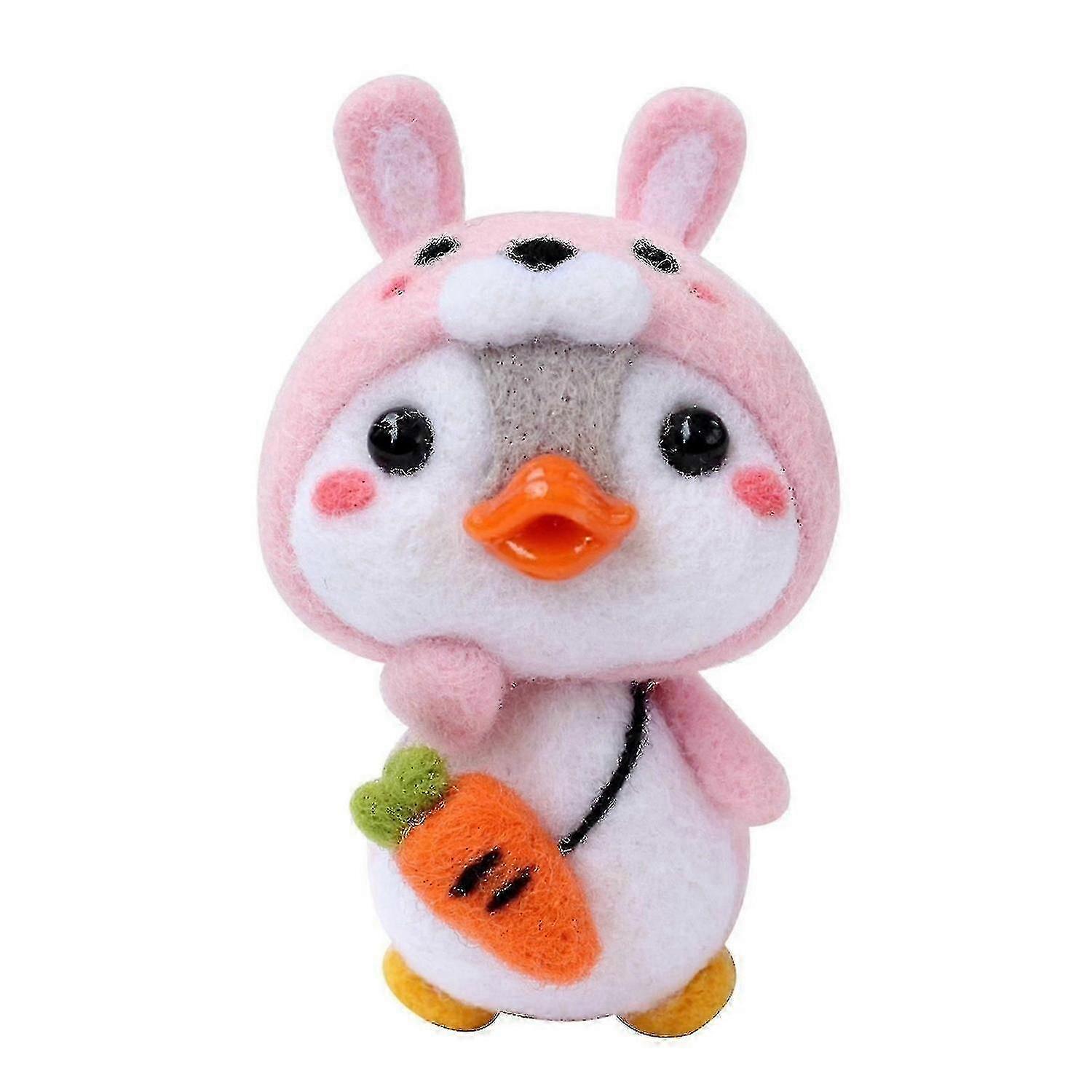 Cute Penguin Pattern Handmade Diy Poke Wool Felts Material Production Package Cs