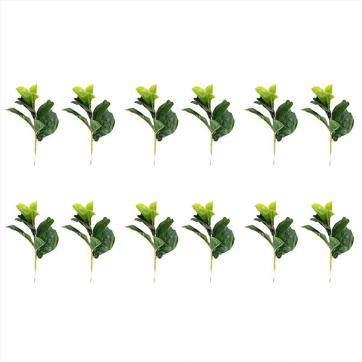 Small Artificial Fiddle 11inch Faux Ficus Lyrata Tree for Home Decor