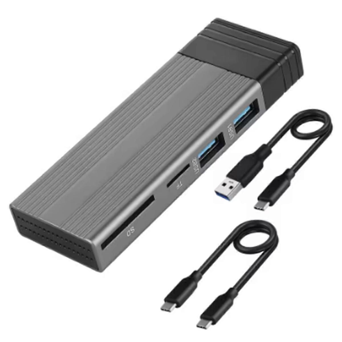 M2 NVME NGFF SSD Enclosure Case 10gbps USB C HUB Type C 3.1 to SD TF USB2.0 Splitter Dock USB HUB fo