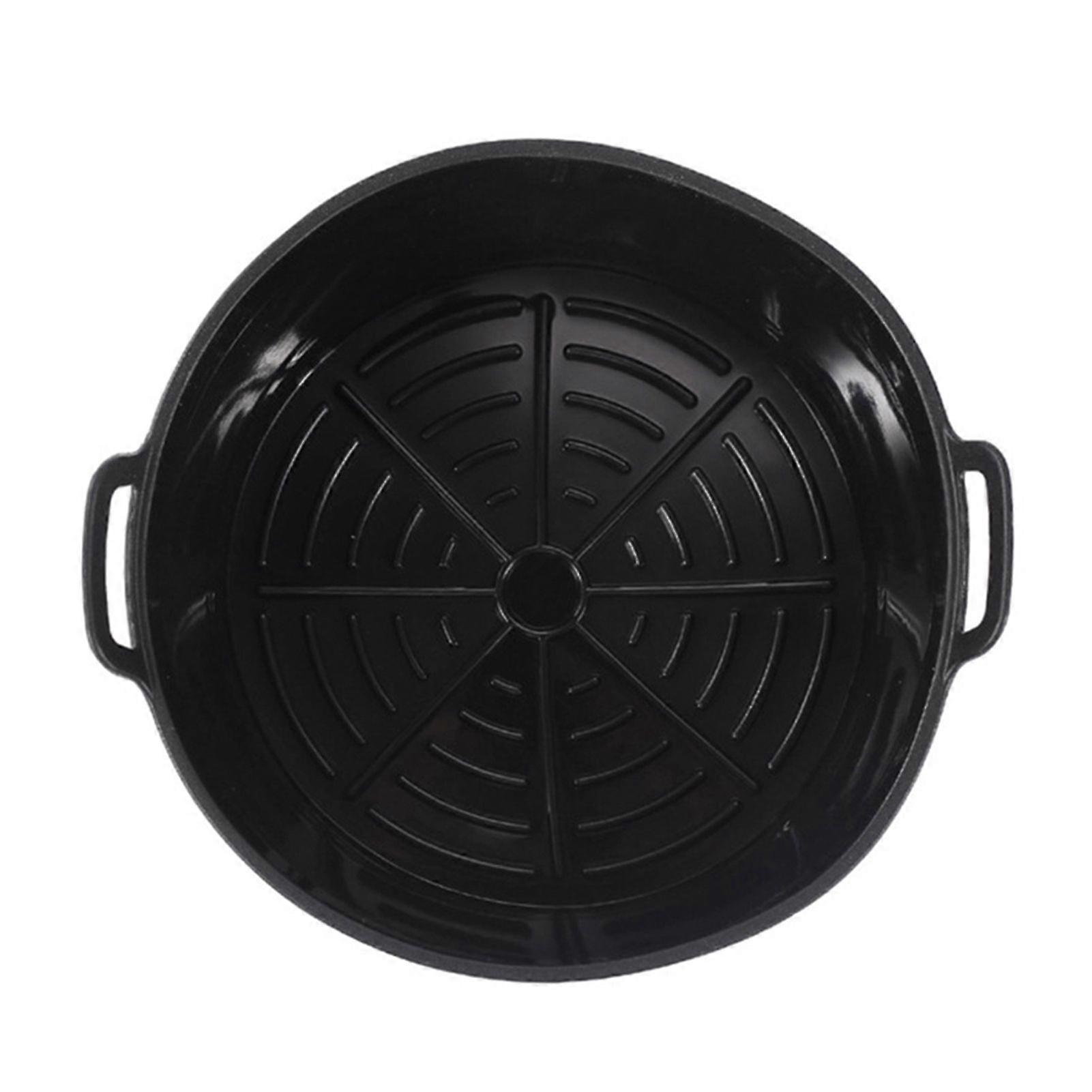 Silicone Air Fryer Liners Foldable Baking Tray Non-Stick Fried Chicken Silicone Basket High-Temperature Resistant Cake Cookie Maker for Baking Enthusi