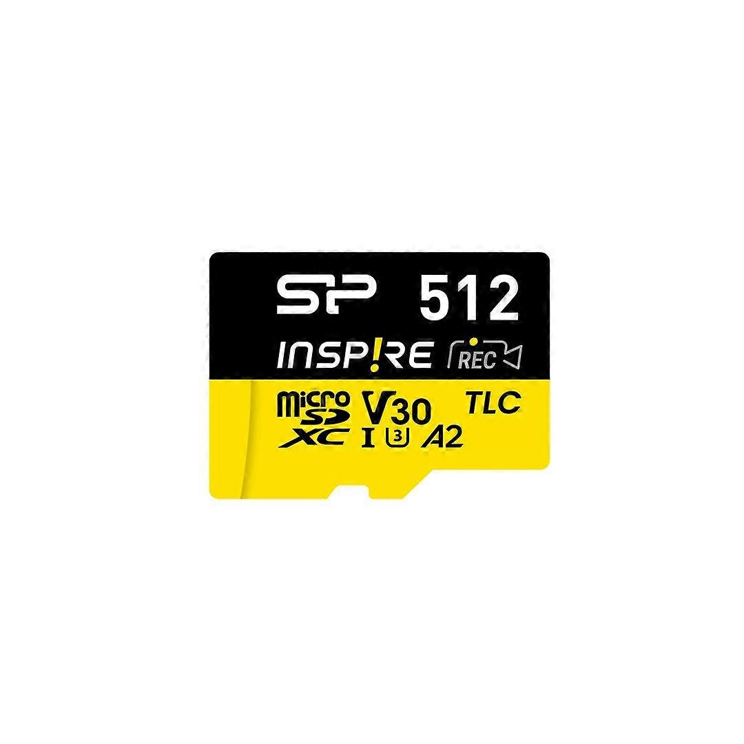 Κάρτα Μνήμης Silicon Power Inspire 512 Gb Microsdxc V30 Uhs-i U3 A2 4K + Adapter (sp512gbstxla2v1nsp)