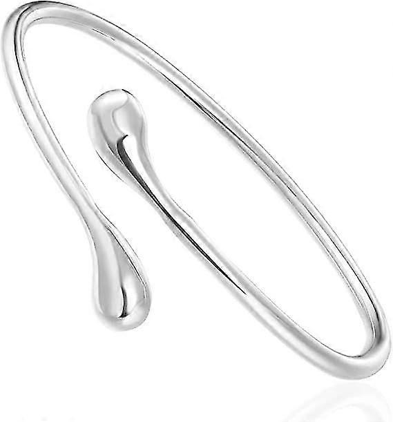 Silver Plated Bracelet Shining Bangle Bracelets (Silver)