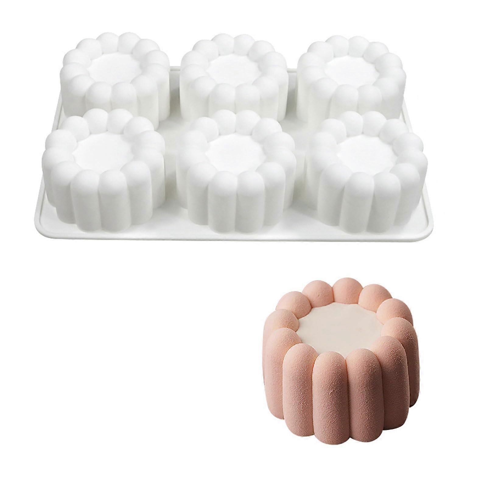 Silicone Baking Mold Round Concave Flower Shape for Chocolate Cake and Creative Dessert Making