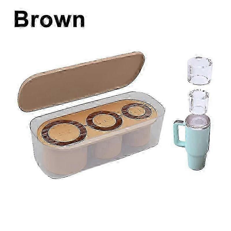 2/3/4/30Grid آيس كيوب صينية لكأس ستانلي بهلوان كأس ، قالب ثلج سيليكون على شكل أسطوانة مع غطاء ، ملحقات كأس ستانلي