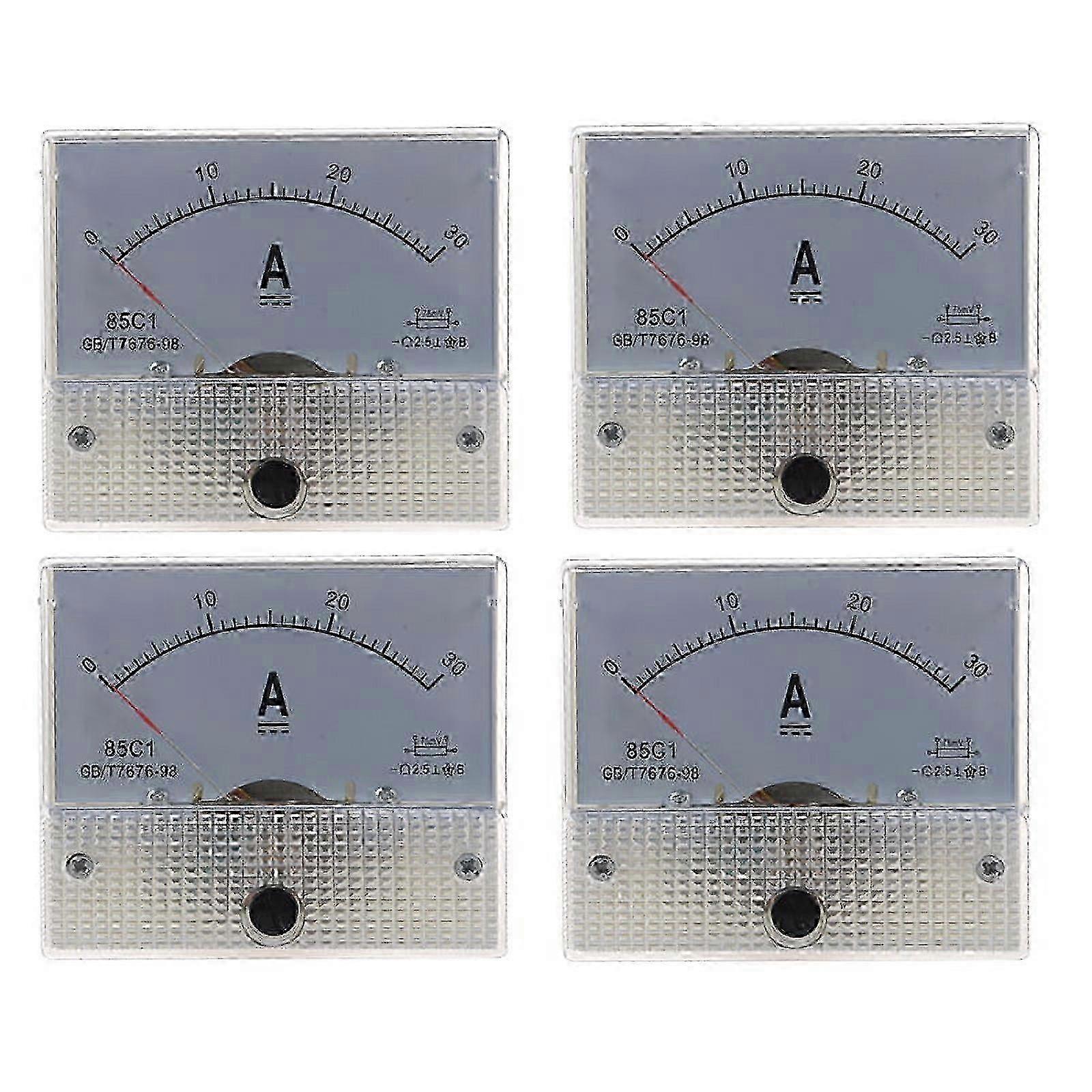 4X 85C1 Analog Current Panel Meter DC 30A AMP Ammeter miao4