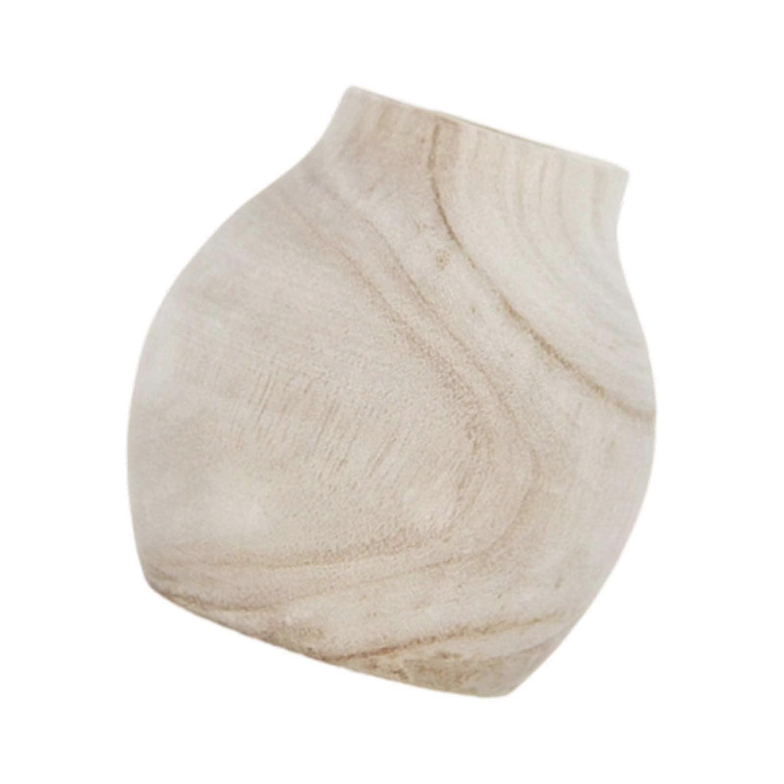 Artisanal Wood Vases With Natural Textured Flower Pot Container For Minimalists Home Decors And Cultural Display Decors  The color of S