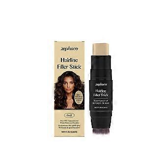 Barra de relleno de línea de cabello natural Gold de 7,5 g con cabezal de cepillo, barra de recorte de borde de cabello duradera y portátil