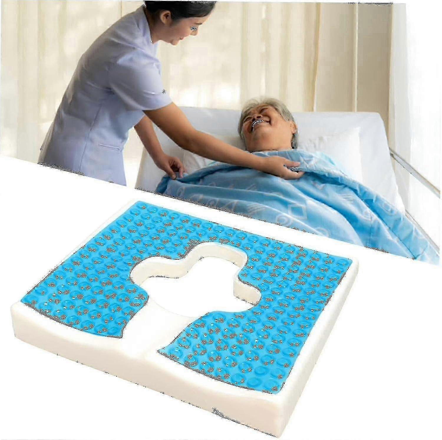 Enhanced Comfort Anti-Decubitus Cushion with Unique T-Shape & Triangular Slope Design