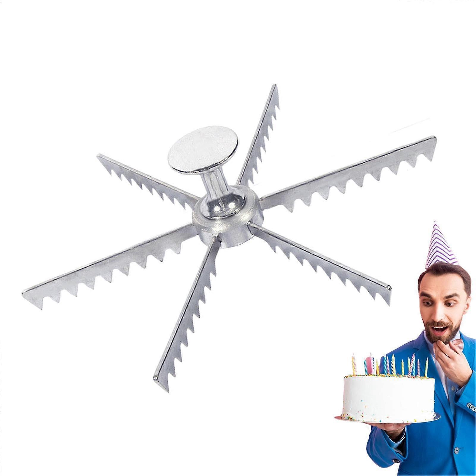 Whole Cake Cutter Aluminium EU Size 6 With Multiple Teeth For Cake Marking And Portioning, Pizza Cutter