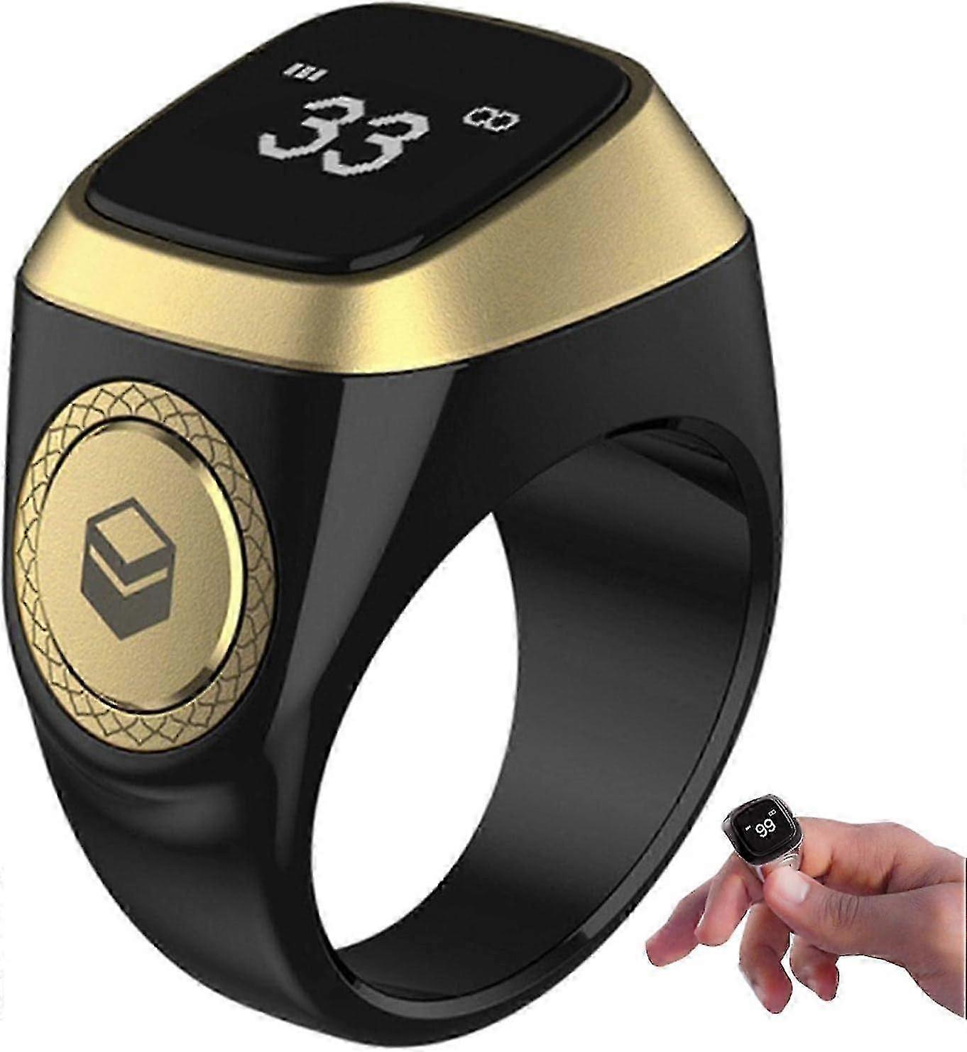 Electronic Digital Finger Counter Prayer Smart Rings with OLE-D Display for Multi Language Use