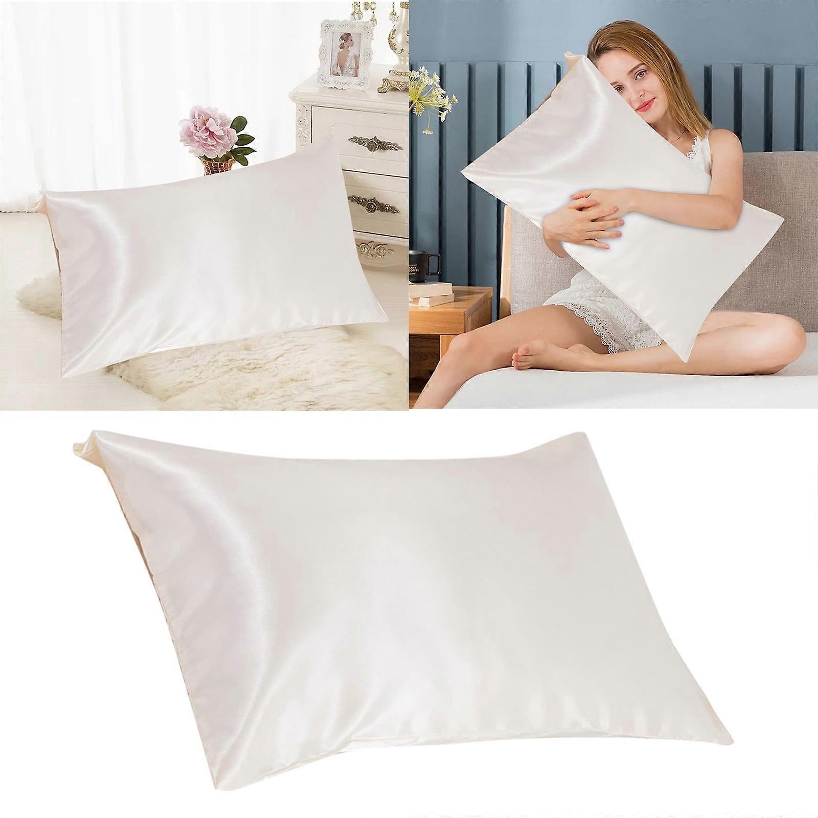 Giyblacko Pillow Case2pc Homeware Silk Pillow Cases Silk Double Pillowcase Simple Silky Multi Color Pillowcase