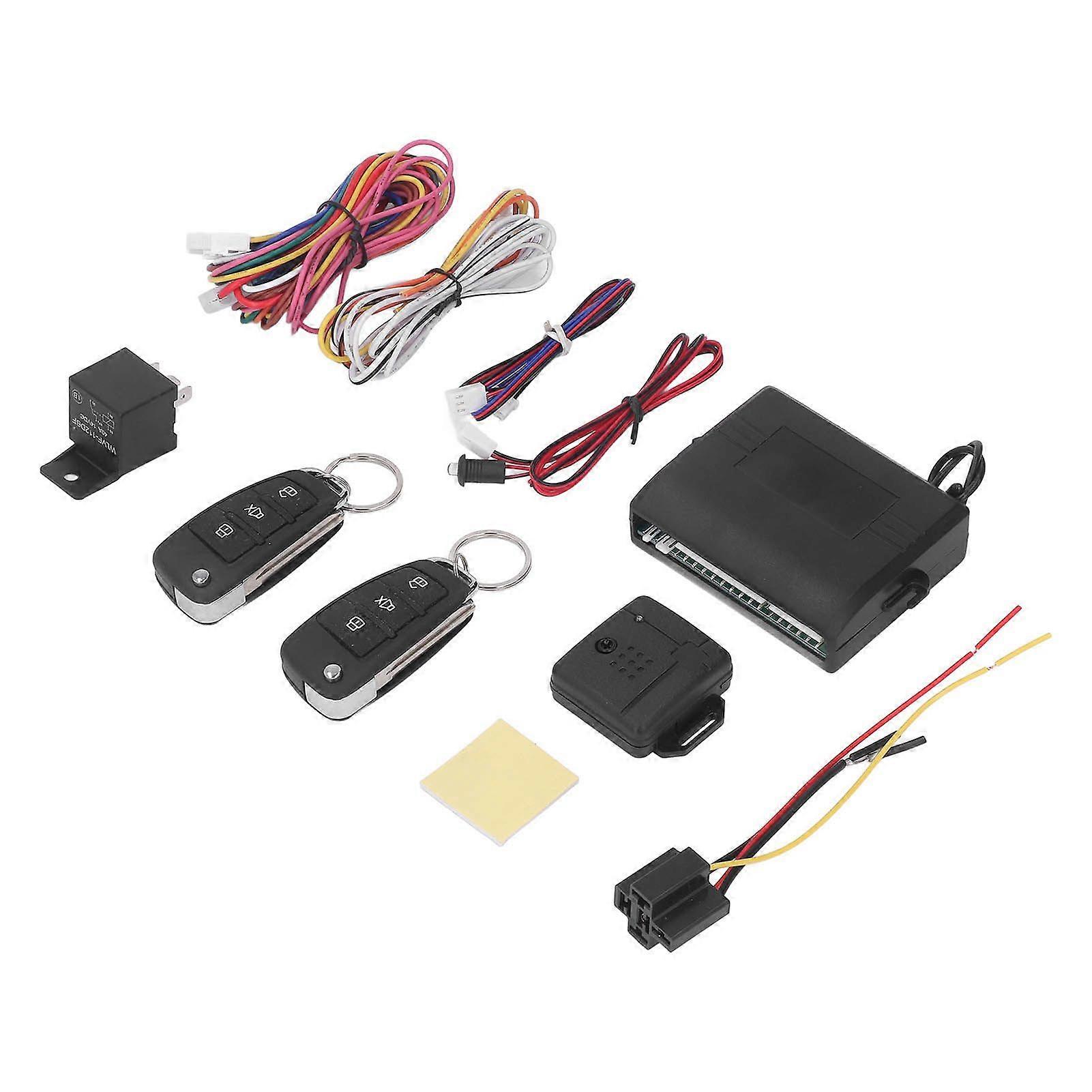 DC12V Keyless Entry Car Alarm System Remote Engine Start Stop Kit Security Anti Theft Universal for Petrol CarsSH