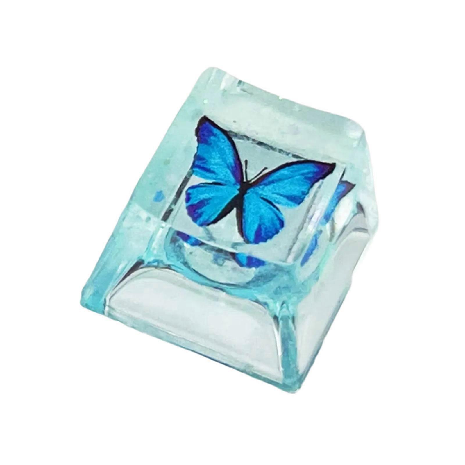 Handcrafted Resin Keycap OEM Profile Mechanical Keyboards Upgrades Butterfly Style Multicolor