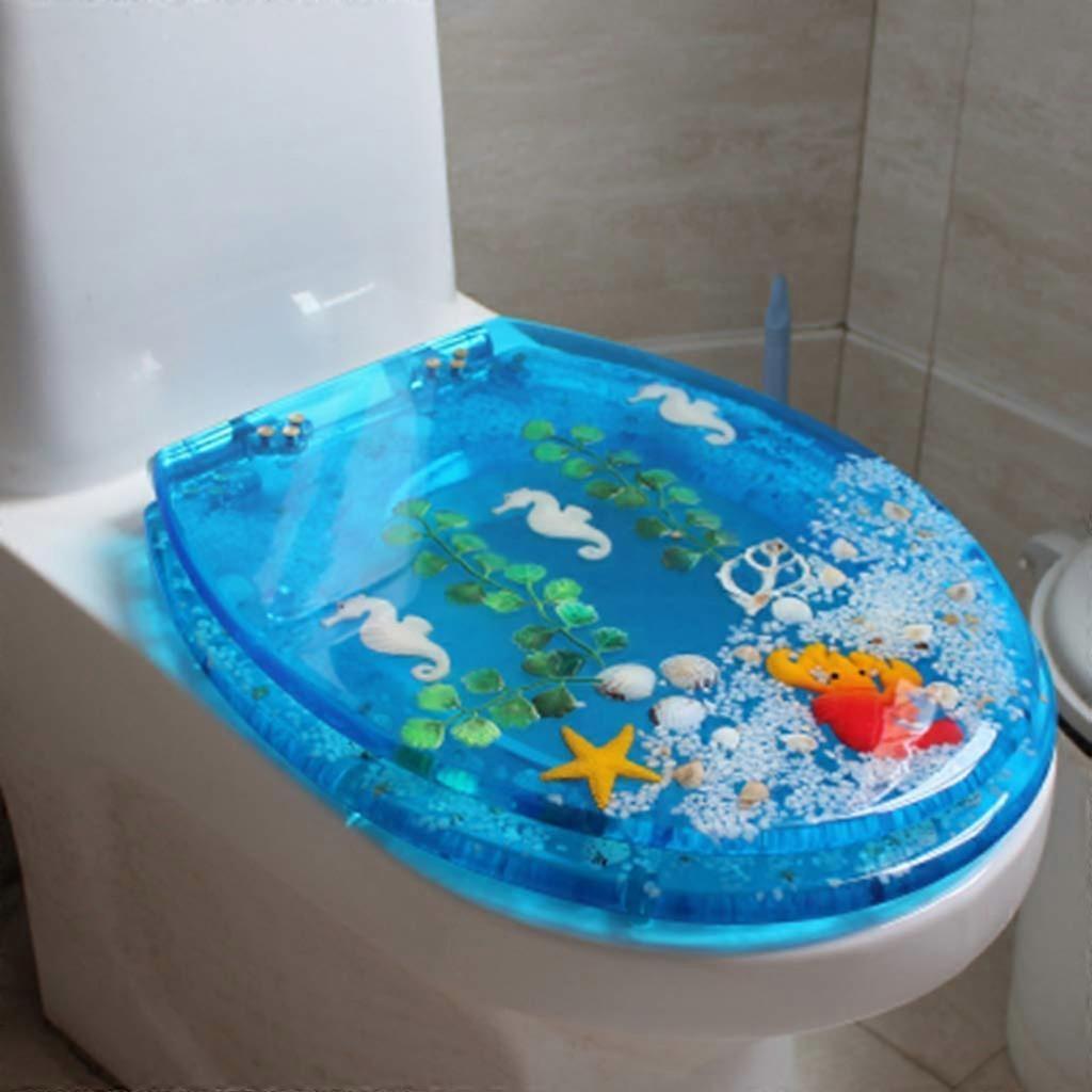Toilet Seat Round Front Colorful, Standard Resin, SlowClosing Lid, QuietClosing Seat, Quick Release Hinges, Model C(D)
