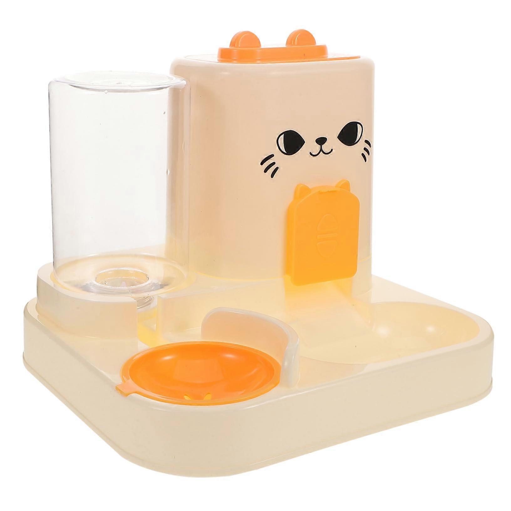 Automatic Cat Water Fountain and Feeder with Large Capacity Bowl for Indoor Pets Drinking and Feeding