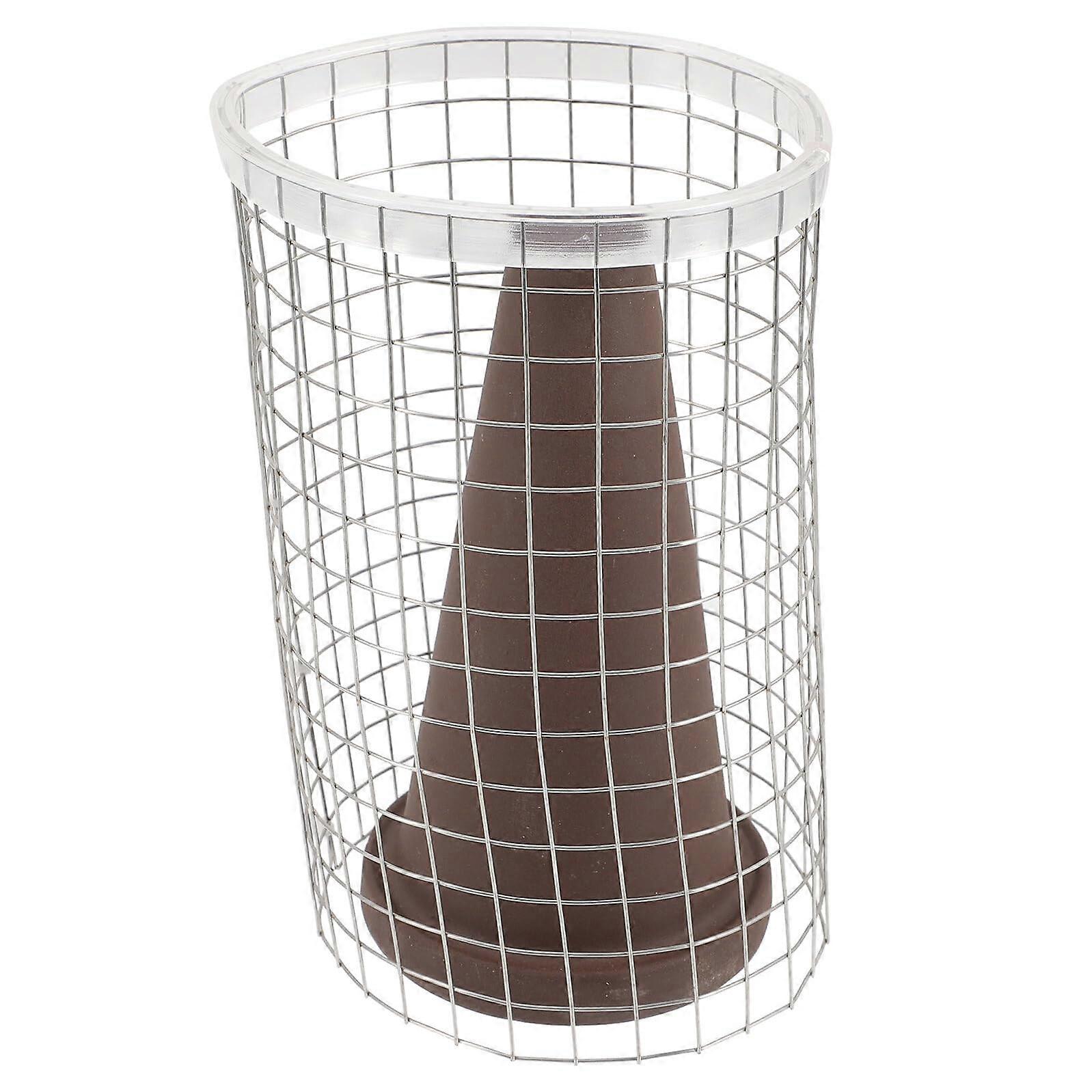 Fish Breeding Cone with Mesh for Aquarium Spawning Clay Cave Protecting Fry and Tank Decoration