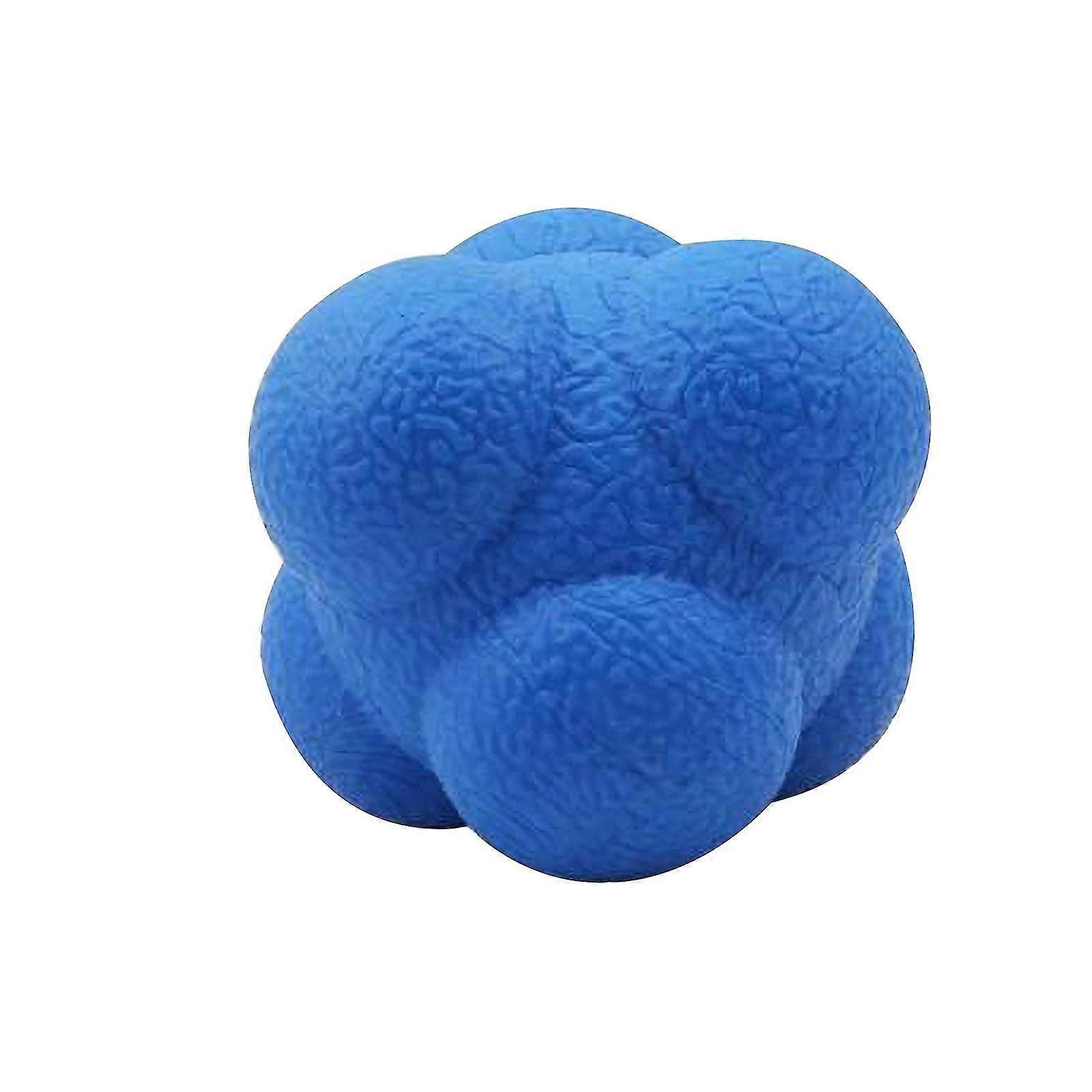 Hexagonal Ball Reflex Trainer Sensitive Reaction Ball Agility Speed Trainer(1 pcs, blue)