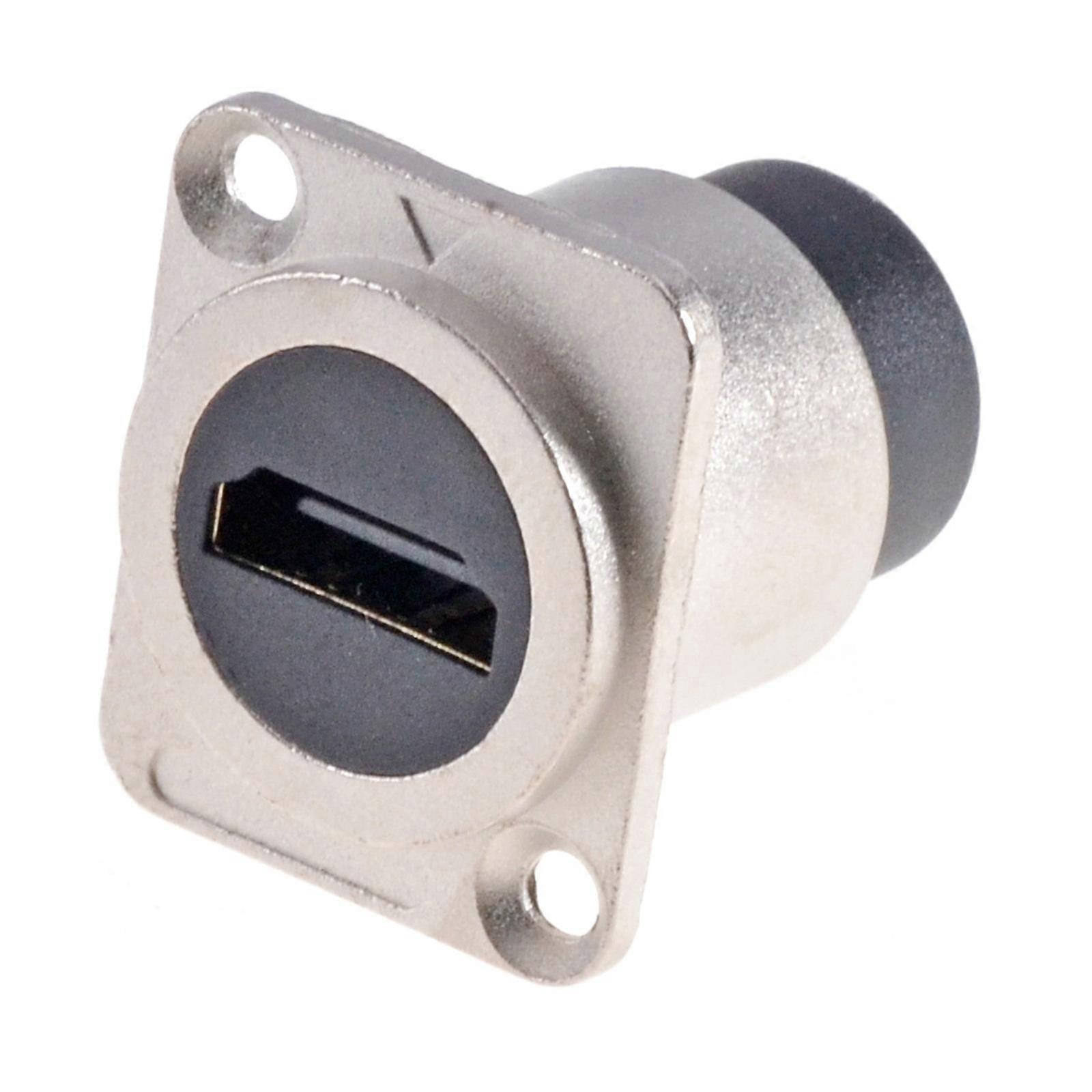 Permanent Plastic Metal Digital Platform Double Notch Port Panel Mount Link with D Round Connection  Silver