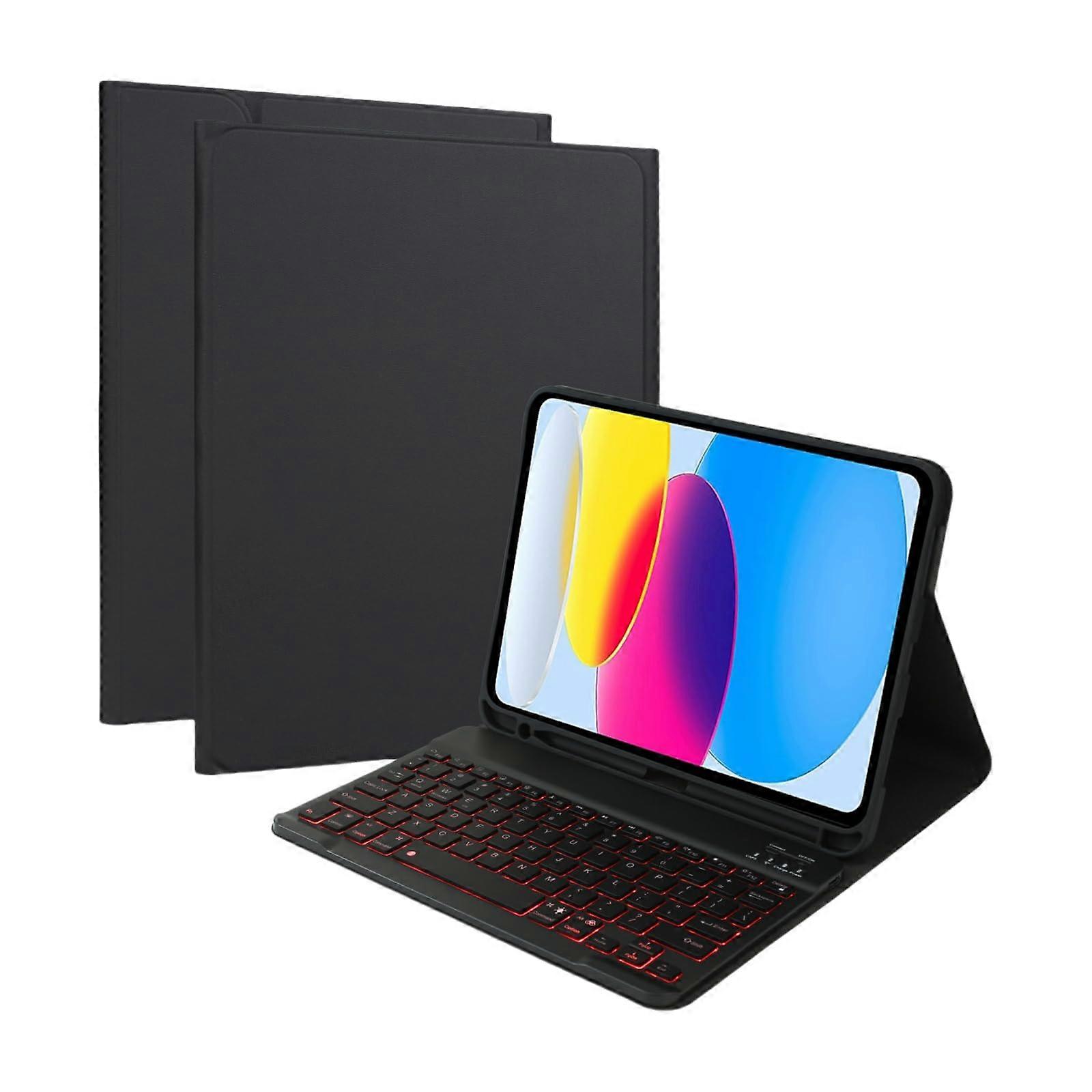 Keyboard Case with Bluetooth, Slim Detachable Cover and Pencil Holder for 11' 2025 A16 & 10.9' 2022