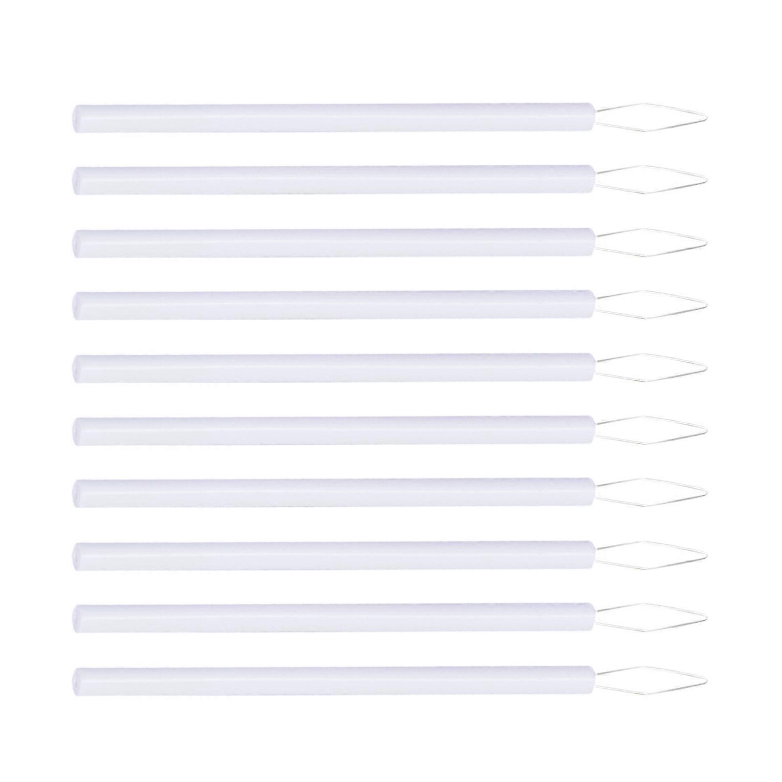 100Pieces Sewing Accessory Plastic Threader Tool Ergonomic Designs Threading Guide for Handicrafts Easy Threading Tool  White